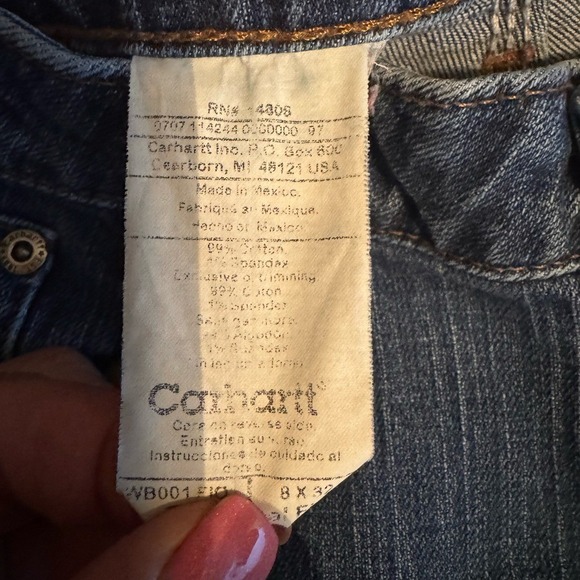 Vintage Carhartt Womens Traditional Fit Jeans Size 8 Rugged Essential Denim - Picture 3 of 5